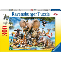 RAVENSBURGER Puzzle Kamaráti z Afriky 300 dielikov
