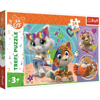 TREFL Puzzle 44 mačiek: Šťastné mačiatka MAXI 24 dielikov