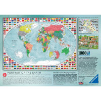 RAVENSBURGER Puzzle Farebná mapa sveta 1000 dielikov