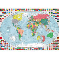 RAVENSBURGER Puzzle Farebná mapa sveta 1000 dielikov