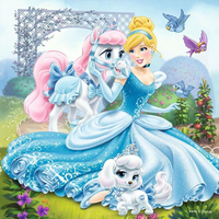 RAVENSBURGER Puzzle Disney princeznej a ich maznáčikovia 3x49 dielikov