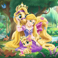 RAVENSBURGER Puzzle Disney princeznej a ich maznáčikovia 3x49 dielikov