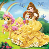 RAVENSBURGER Puzzle Disney princeznej a ich maznáčikovia 3x49 dielikov