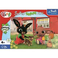 TREFL Puzzle Super Shape XXL Zajačik Bing: Hra so psíkom 60 dielikov