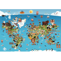 ANATOLIAN Puzzle Kreslená mapa sveta 260 dielikov