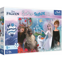 TREFL Puzzle Super Shape XL Ľadové kráľovstvo 2: Vo svete Anny a Elsy 104 dielikov