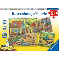 RAVENSBURGER Puzzle Na farme 3x49 dielikov
