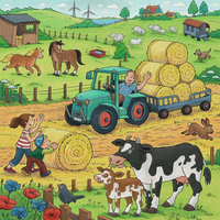 RAVENSBURGER Puzzle Na farme 3x49 dielikov