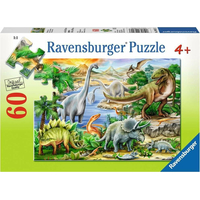 RAVENSBURGER Puzzle Prehistorický život 60 dielikov