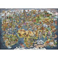 ANATOLIAN Puzzle Úžasná mapa sveta 3000 dielikov