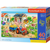 CASTORLAND Puzzle Život na farme MAXI 40 dielikov