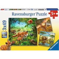 RAVENSBURGER Puzzle Zvieratá 3x49 dielikov