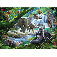 RAVENSBURGER Puzzle Zvieratá z džungle XXL 100 dielikov