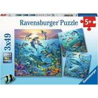 RAVENSBURGER Puzzle Zvieratá z oceánu 3x49 dielikov