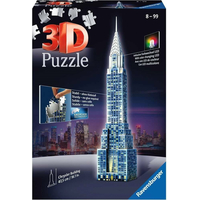 RAVENSBURGER Svietiace 3D puzzle Nočná edícia Chrysler Building 216 dielikov