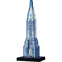 RAVENSBURGER Svietiace 3D puzzle Nočná edícia Chrysler Building 216 dielikov