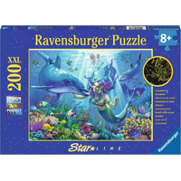 RAVENSBURGER Svietiace puzzle Podvodný raj XXL 200 dielikov