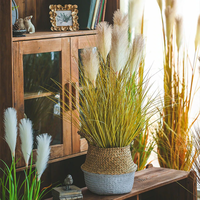 Umelá tráva pampová - 90 cm - ecru biela