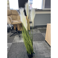 Umelá tráva pampová - 90 cm - ecru biela