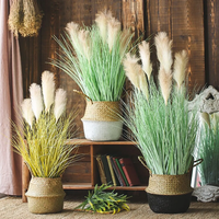 Umelá tráva pampová - 90 cm - ecru biela