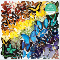 GALISON Štvorcové puzzle Dúhoví motýle 500 dielikov