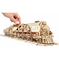 UGEARS 3D puzzle Lokomotíva V-Express s vagónom 538 dielikov