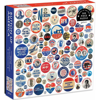 GALISON Štvorcové puzzle Americké volebné odznaky 500 dielikov