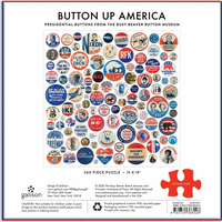 GALISON Štvorcové puzzle Americké volebné odznaky 500 dielikov