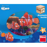 DINO Obrázkové kocky Hľadá sa Nemo, 12 kociek