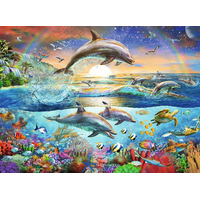 RAVENSBURGER Puzzle Raj delfínov XXL 300 dielikov