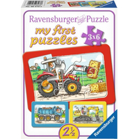RAVENSBURGER Moje prvé puzzle Stavebné stroje 3x6 dielikov
