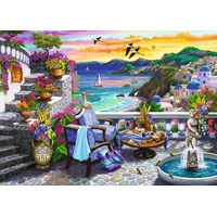 RAVENSBURGER Puzzle Západ slnka nad Santorini EXTRA 300 dielikov