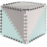 Matadi Penové puzzle šedo-zelené Trojuholníky s okrajmi