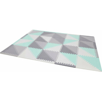 Matadi Penové puzzle šedo-zelené Trojuholníky s okrajmi