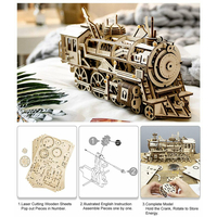 ROBOTIME Roker 3D drevené puzzle Lokomotíva 350 dielikov