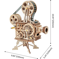 ROBOTIME Roker 3D drevené puzzle Mechanický filmový projektor 183 dielikov