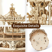 ROBOTIME Roker 3D drevené puzzle Romantický kolotoč 336 dielikov