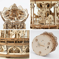 ROBOTIME Roker 3D drevené puzzle Romantický kolotoč 336 dielikov