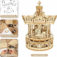 ROBOTIME Roker 3D drevené puzzle Romantický kolotoč 336 dielikov