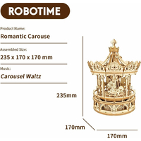 ROBOTIME Roker 3D drevené puzzle Romantický kolotoč 336 dielikov