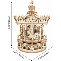 ROBOTIME Roker 3D drevené puzzle Romantický kolotoč 336 dielikov