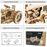 ROBOTIME Roker 3D drevené puzzle Traktor 135 dielikov