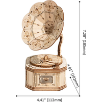 ROBOTIME Rolife 3D drevené puzzle Gramofón 122 dielikov