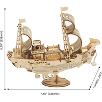 ROBOTIME Rolife 3D drevené puzzle Japonská diplomatická loď 91 dielikov