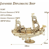 ROBOTIME Rolife 3D drevené puzzle Japonská diplomatická loď 91 dielikov