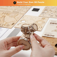 ROBOTIME Rolife 3D drevené puzzle Súprava bicích nástrojov 246 dielikov