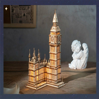 ROBOTIME Rolife Svietiace 3D drevené puzzle Big Ben 220 dielikov