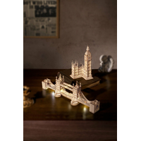 ROBOTIME Rolife Svietiace 3D drevené puzzle Tower Bridge 113 dielikov