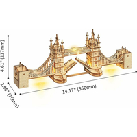 ROBOTIME Rolife Svietiace 3D drevené puzzle Tower Bridge 113 dielikov