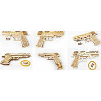 UGEARS 3D puzzle Pištoľ Wolf-01 62 dielikov